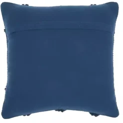 Navy Diamond Lattice Throw Pillow
