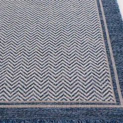 Navy Dunedin Indoor/Outdoor Area Rug, 7x9