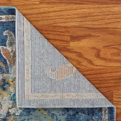 Navy Faded Floral Area Rug, 5x8