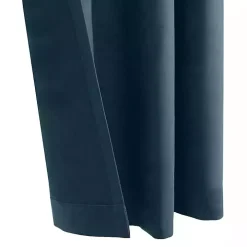 Navy Faux Suede Blackout Curtain Panel, 63 in.
