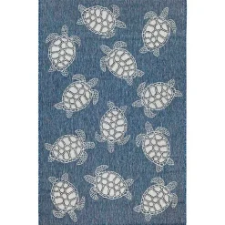 Navy Harrison Turtle Indoor/Outdoor Area Rug, 7x9