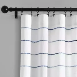 Navy Ombre Stripe Curtain Panel Set, 95 in.