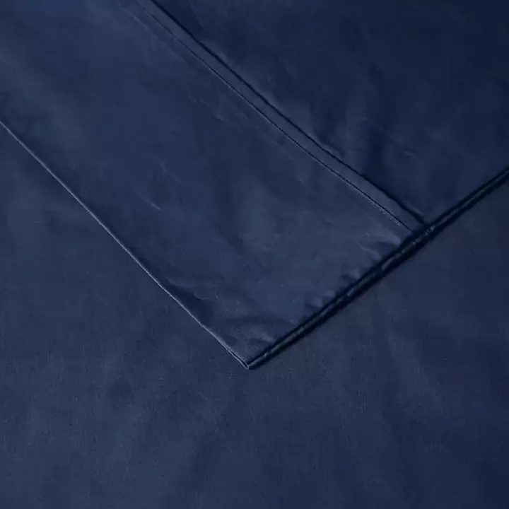 Navy Peached Percale 4-pc. King Sheet Set