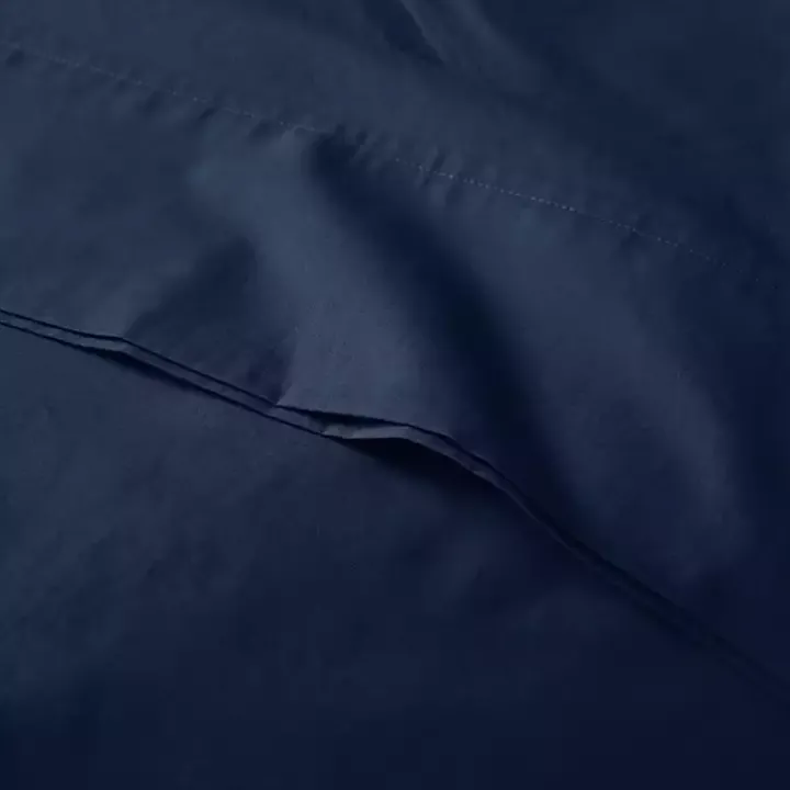 Navy Peached Percale 4-pc. King Sheet Set