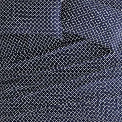 Navy Quatrefoil 4-pc. King Sheet Set