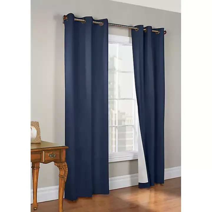 Navy Room Darkening Curtain Panel Set, 54 in.