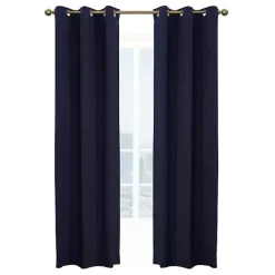 Navy Room Darkening Curtain Panel Set, 84 in.