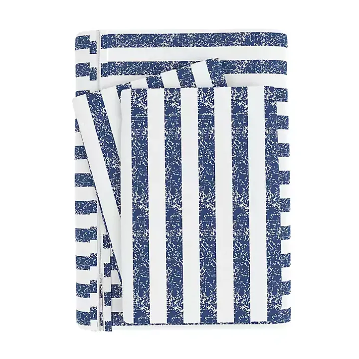 Navy Rugged Stripe 2-pc. Twin Duvet Cover Set