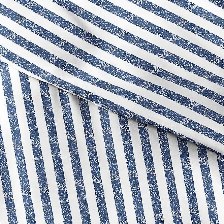 Navy Rugged Stripe 2-pc. Twin Duvet Cover Set