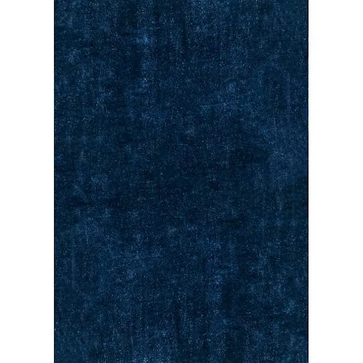Navy Shag Washable Area Rug, 5x8