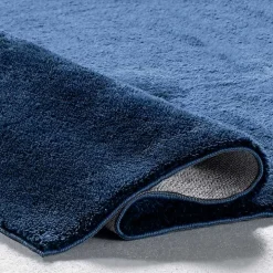 Navy Shag Washable Area Rug, 5x8