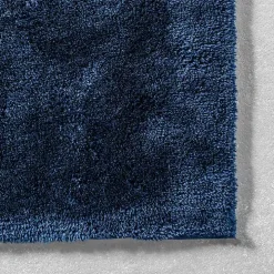 Navy Shag Washable Area Rug, 5x8