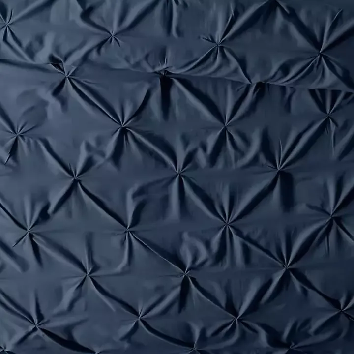 Navy Soft Pinched 3-Pc. King Duvet Cover Set