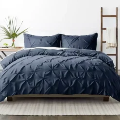 Navy Soft Pinched 3-pc. Twin Duvet Cover Set
