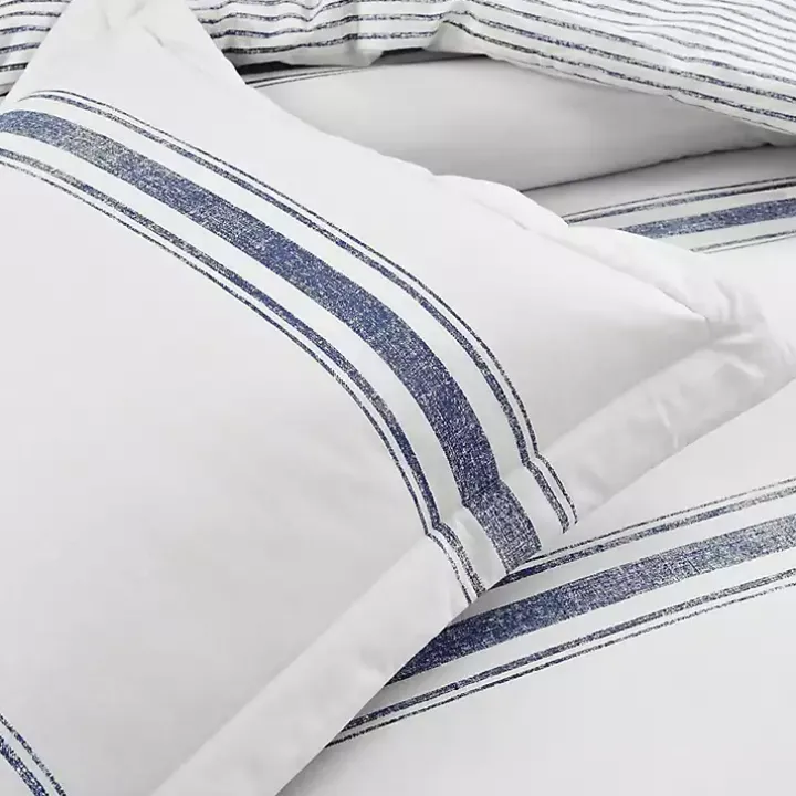 Navy Stripe 3-pc. King Comforter Set
