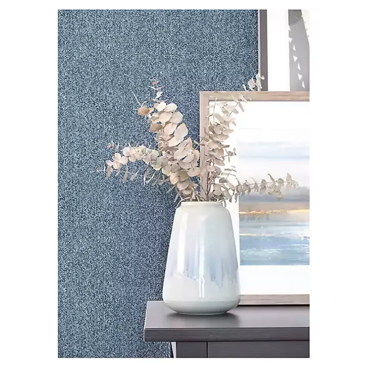 Navy Textured Cross Woven Peel & Stick Wallpaper