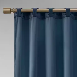 Navy Velvet Greta Curtain Panel Set, 84 in.