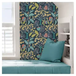 Navy Vintage Flora Peel & Stick Wallpaper