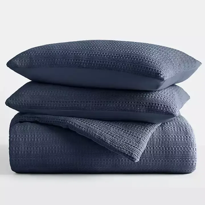 Navy Waffle Ultra-Soft 3-pc. King Comforter Set