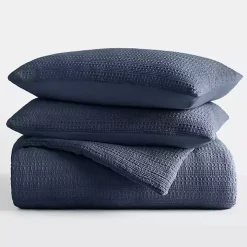 Navy Waffle Ultra-Soft 3-pc. Twin Comforter Set