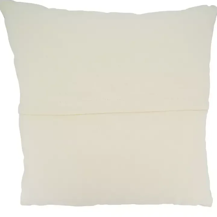 Navy Woven Lines Cotton Pillow, 22 in.