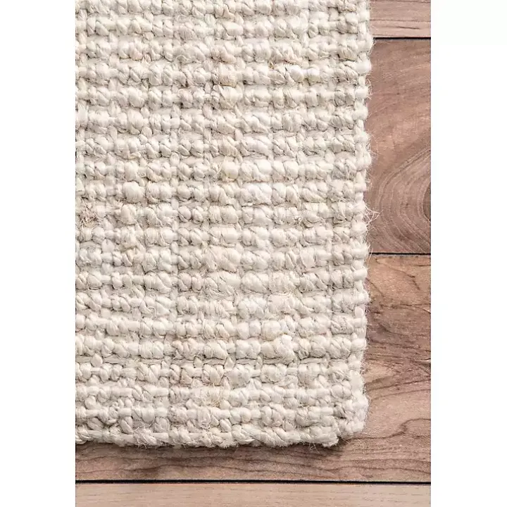 Neely Solid Jute Area Rug, 5x8