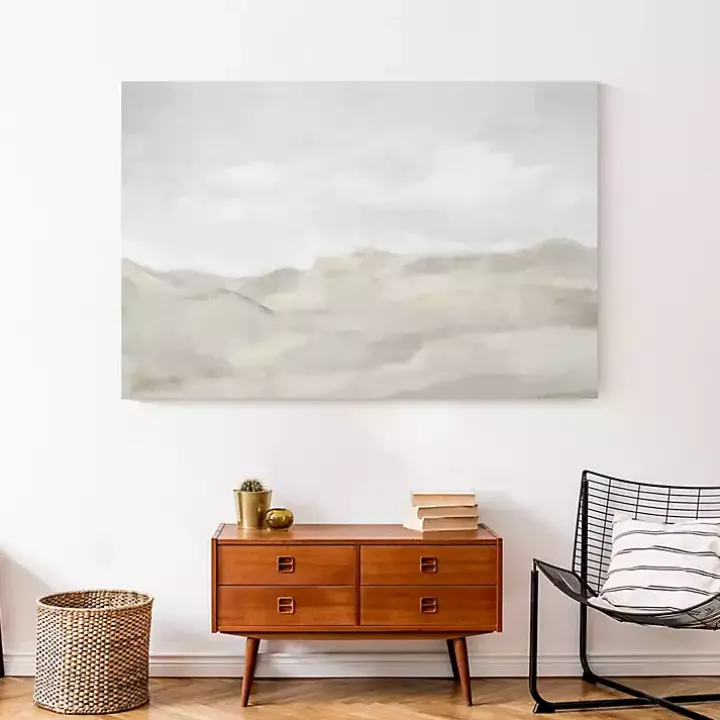 Neutral Abstract Canvas Art Print, 48x32 in.