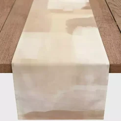 Neutral Abstract Table Runner, 72 in.