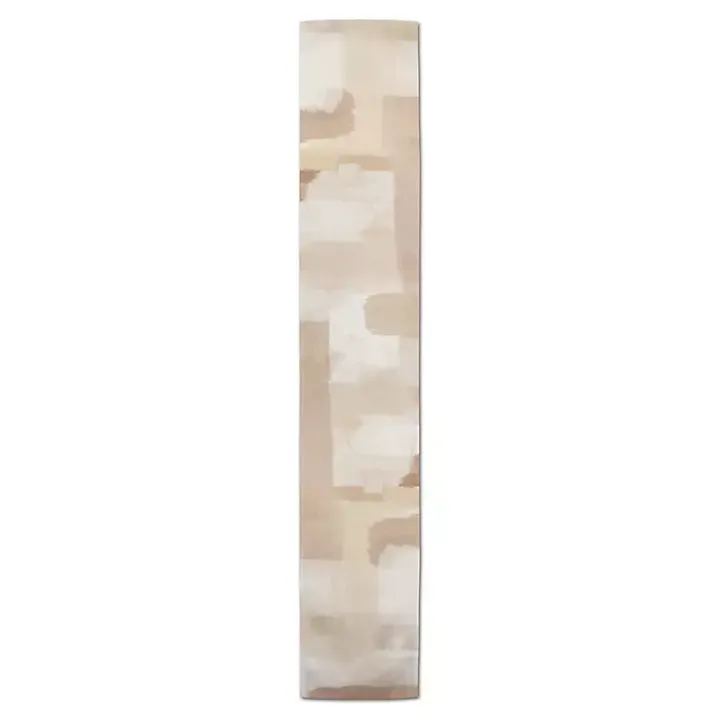Neutral Abstract Table Runner, 72 in.