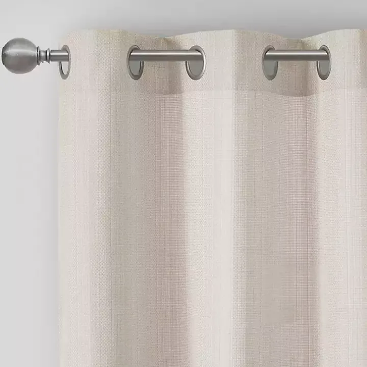 Neutral Basketweave Curtain Panel Set, 84 in.