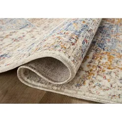 Neutral Diamond Patchwork Area Rug, 7x10