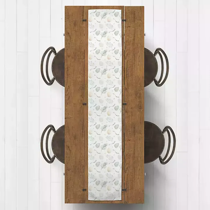 Neutral Eggs and Ribbon Table Runner, 72 in.