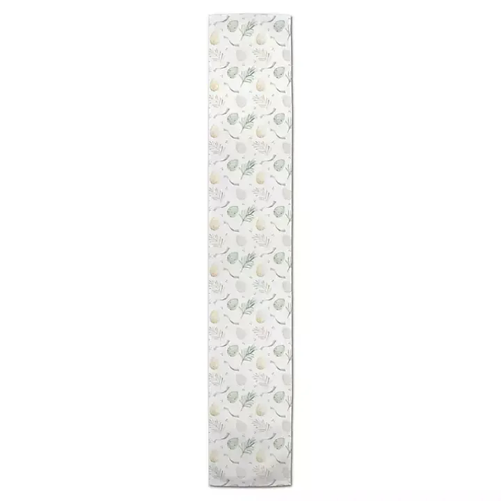 Neutral Eggs and Ribbon Table Runner, 72 in.