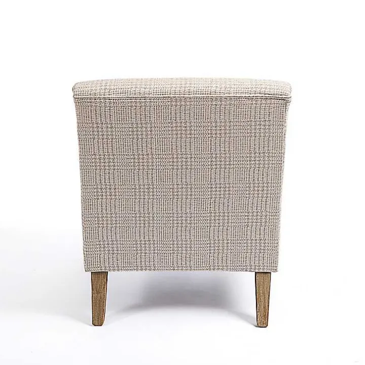 Neutral Houndstooth 2-pc. Chair and Ottoman Set