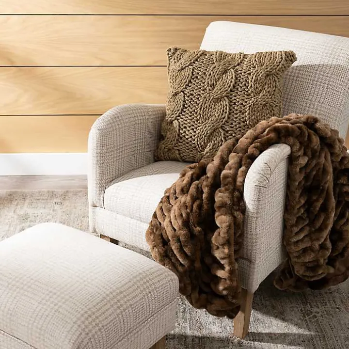 Neutral Houndstooth 2-pc. Chair and Ottoman Set
