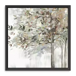 Neutral Leaves Framed Canvas Art Print, 30x30 in.