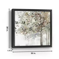 Neutral Leaves Framed Canvas Art Print, 30x30 in.