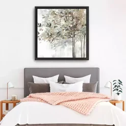 Neutral Leaves Framed Canvas Art Print, 40x40 in.