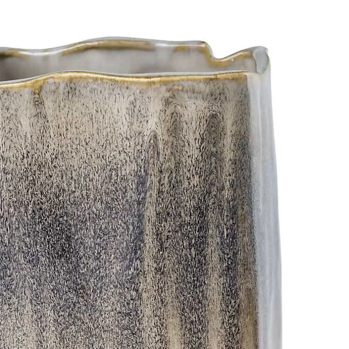 Neutral Ombre Ceramic Vase, 12 in.