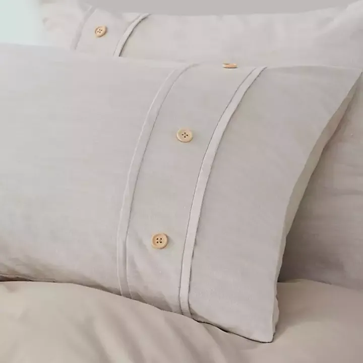 Neutral Oversized 3-pc. King Duvet Cover Set