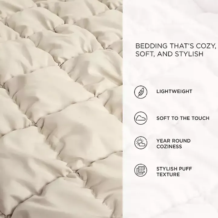 Neutral Puff 3-pc. Full/Queen Comforter Set