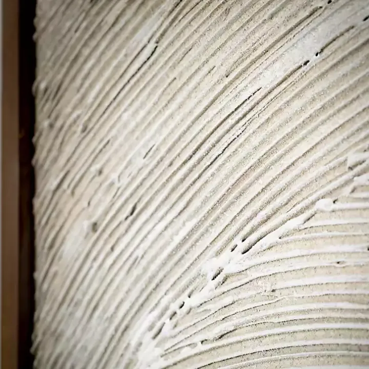 Neutral Textured Wood Framed Wall Plaque