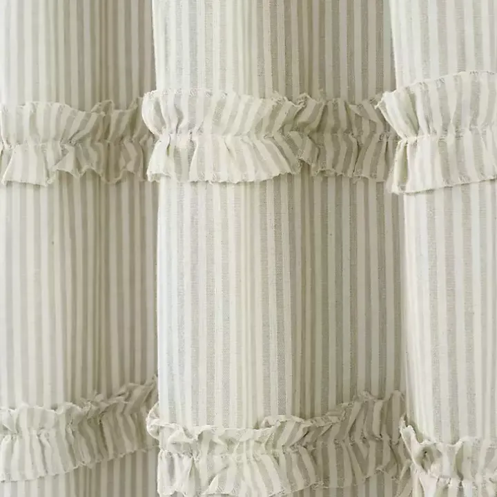 Neutral Vintage Stripe Curtain Panel Set, 84 in.