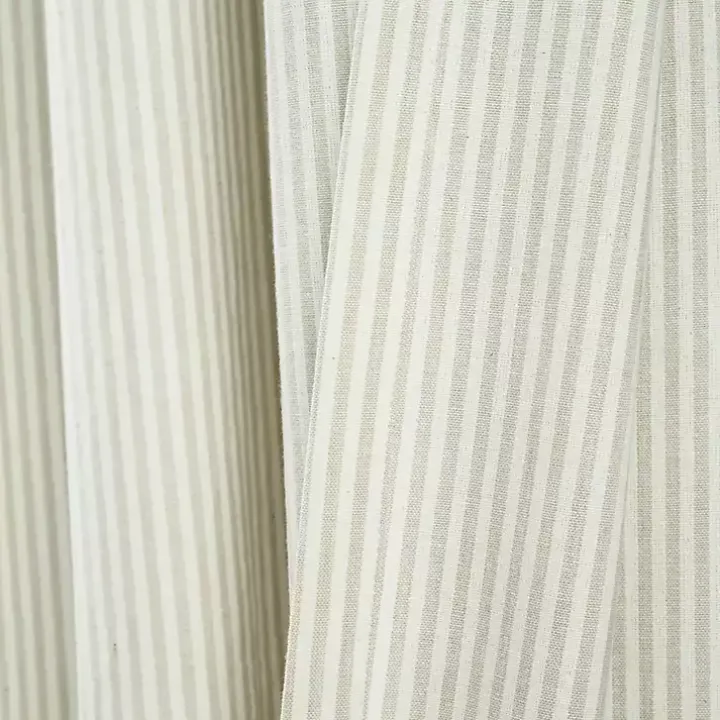 Neutral Vintage Stripe Curtain Panel Set, 84 in.