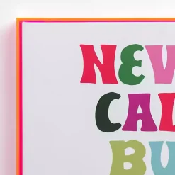 Never Calm Always Bright Framed Canvas Print