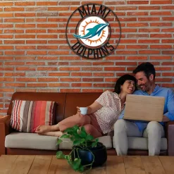 NFL Miami Dolphins Wrought Iron Wall Plaque