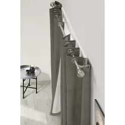 Nickel Blackout Extendable Curtain Rod, 72 in.