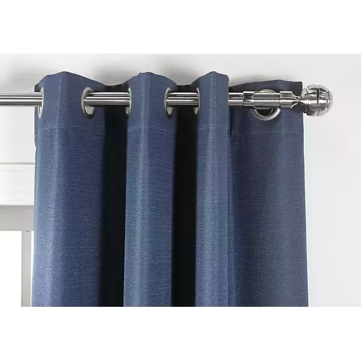 Nickel Blackout Extendable Curtain Rod, 144 in.