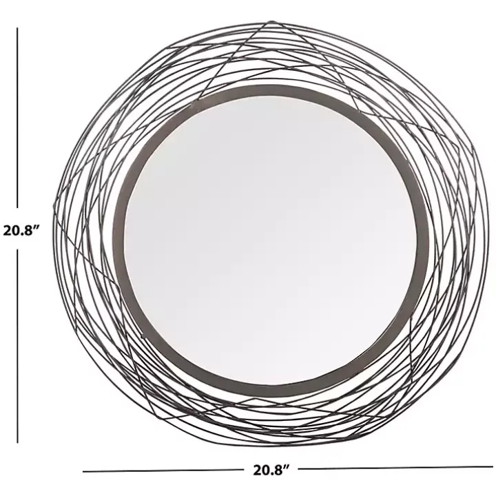 Nixie Black Wire Wall Mirror