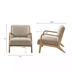 Nolan Sand Mid-Century Accent Chair